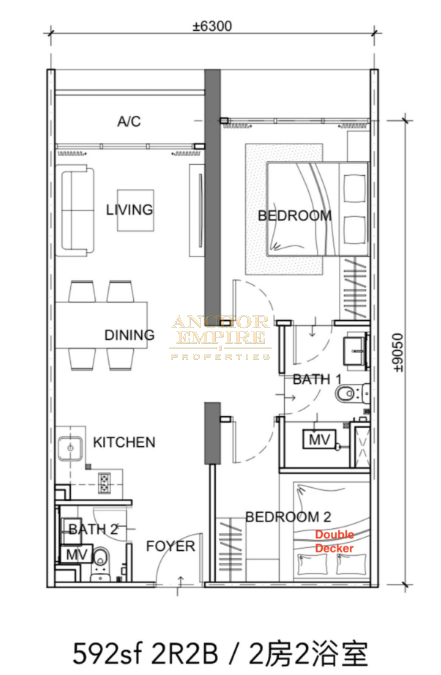 Bayan Suite Residence floorplan 1 full size