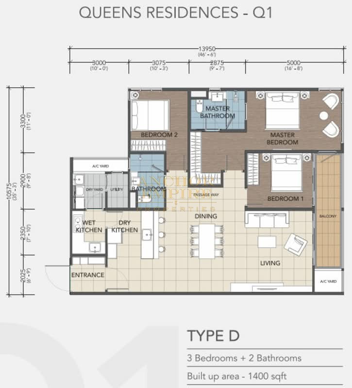 Queens Residences 1 (Block B) floorplan 1 full size