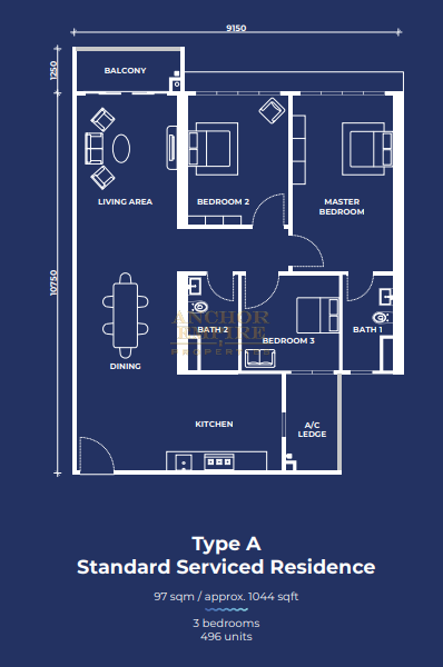 The Pier floorplan 1 full size
